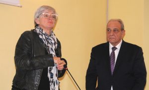 Il presidente dell'UniTre Pontremoli Lunigiana, Giuseppe Frassinelli, con la sindaca di Pontremoli