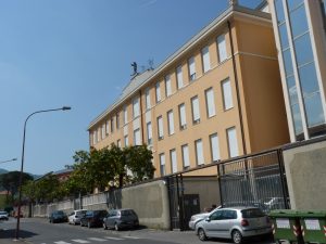 La facciata del pensionato "Cabrini"