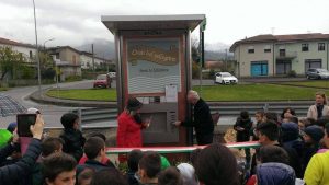 Foto di repertorio dell’inaugurazione della fontana nel 2015.