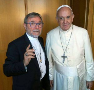 Dom Giuliano Frigeni con Papa Francesco
