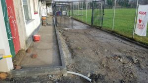 I lavori per lo stadio "Calani" di Groppoli di Mulazzo
