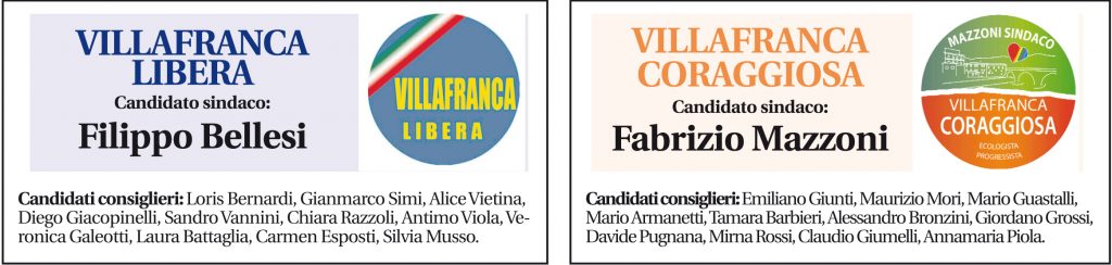 Le liste dei candidati alle elezioni comunali a Villafranca