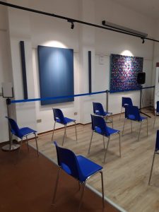 Uno scorcio della pinacoteca Garavaldi, all'interno del Teatro "Quartieri" a Bagnone