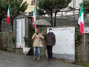 Un momento dell'intervento del sindaco di Zeri, Cristian Petacchi