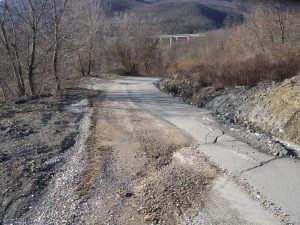 Un tratto della strada di Succisa