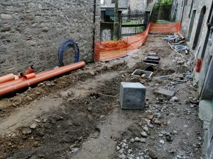 I lavori in corso nel Borgo Santa Maria a Filattiera