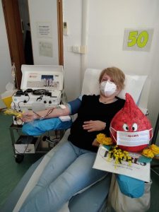 Emanuela, donatrice Fratres che l’8 marzo scorso ha raggiunto le 50 donazioni
