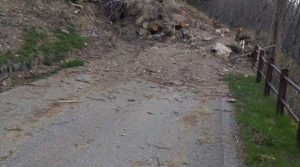 La frana di Comano sulla SP 75