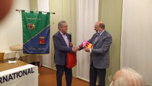 Aldo Angelini (a sinistra) con il Presidente Nazionale Giornalisti Ciclisti Sportivi Roberto Ronchi.