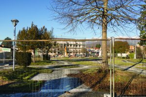 I lavori in piazza Aeronautica. (foto Walter Massari)