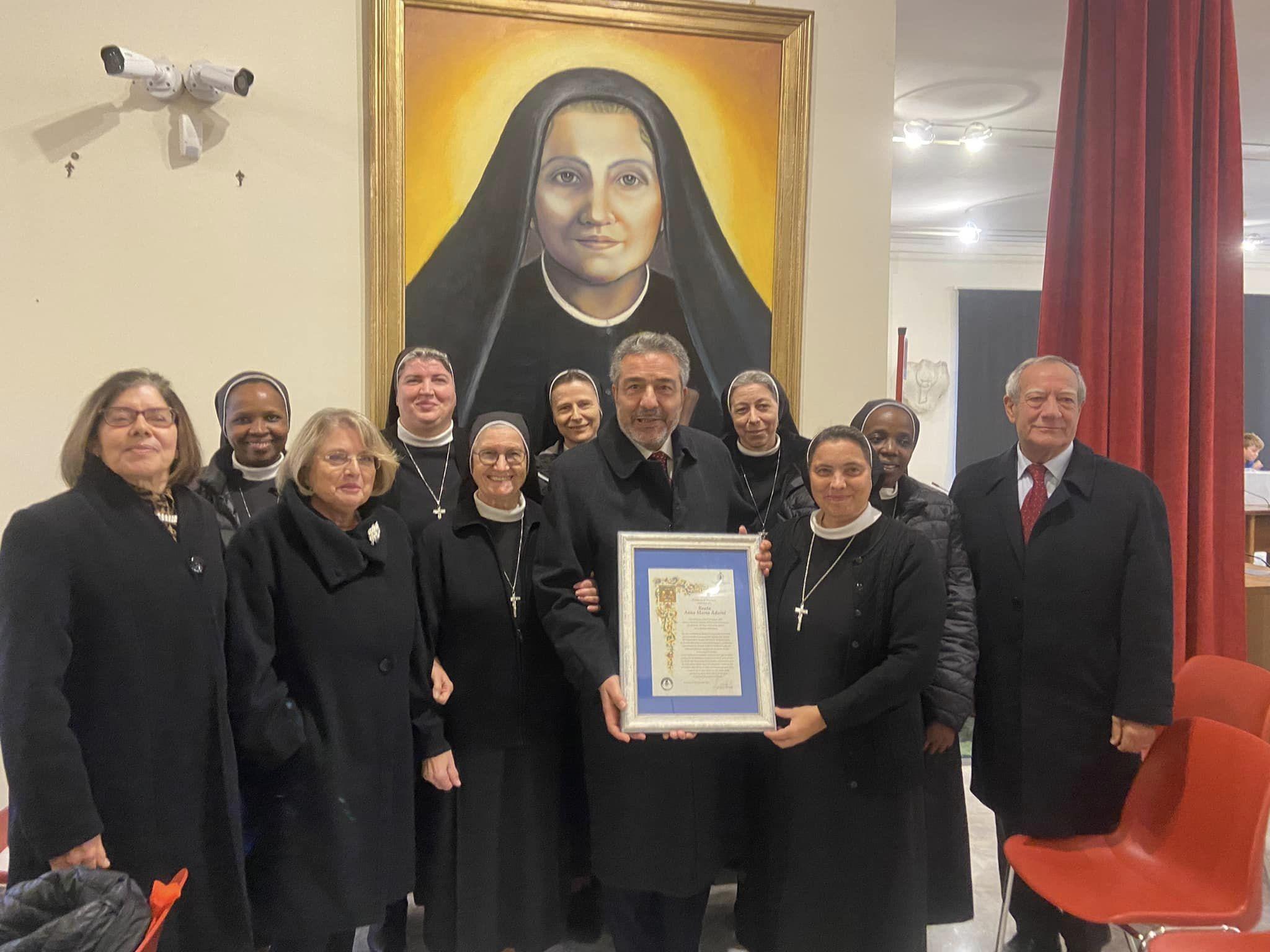 La civica benemerenza alla Beata Adorni