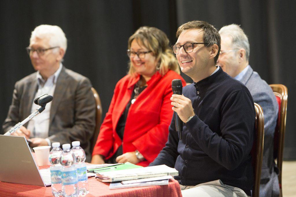 L'intervento di Mattia Olivieri (foto Walter Massari)