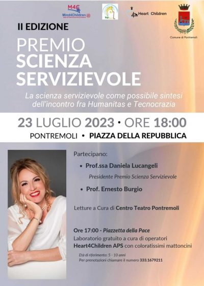 Locandina del Premio Scienza Servizievole 2023
