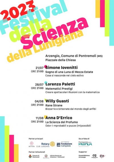 Locandina del Festival della Scienza della Lunigiana 2023