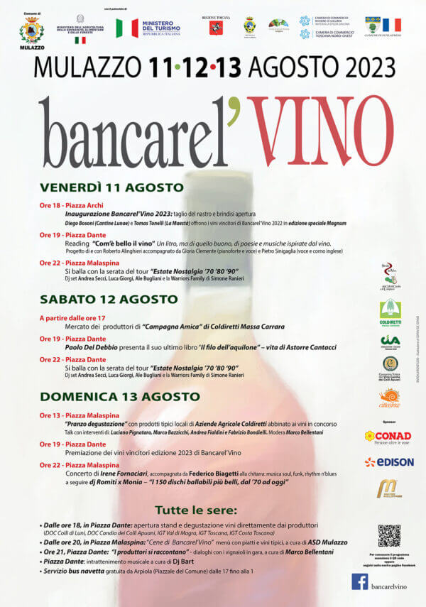 Programma Bancarel'Vino 2023