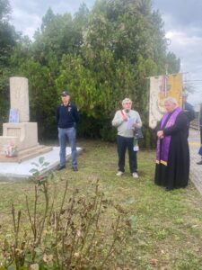 Un momento della cerimonia di commemorazione dell'incidente ferroviario a Filattiera
