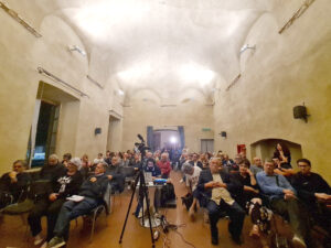Un momento dell'incontro al castello di Terrarossa
