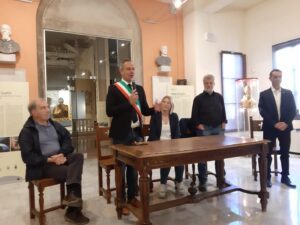 Fivizzano: un momento dell'incontro con i rappresentanti del comune gemellato di Steinhagen
