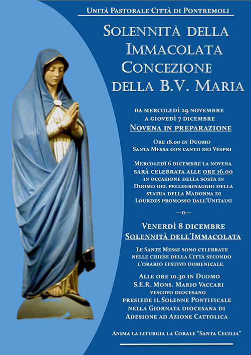 Solennità della Immacolata Concezione a Pontremoli Solennità della Immacolata Concezione a Pontremoli
