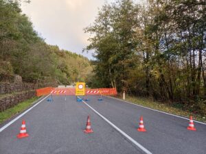 La chiusura della Statale della Cisa, nei pressi della frazione di Montelungo