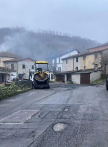 I lavori di asfaltatura a piano di Collecchia