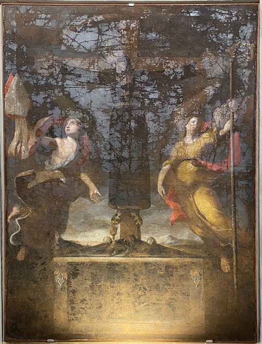 Lungo la via per Lucca, a San Terenzo Monti la tela ritrovata del Volto Santo Lungo la via per Lucca, a San Terenzo Monti la tela ritrovata del Volto Santo