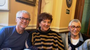 Rogerio con le seconde cugine Giovanna Antiga e Enrica Micheli