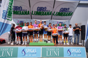 Il podio del Giro della Lunigiana femminile 2024