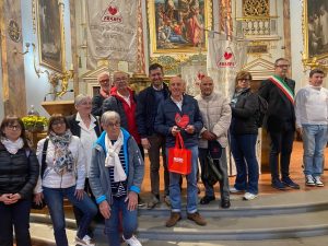 Alcuni rappresentanti dei vari gruppi Fratres di Massa Carrara, presenti all'incontro regionale di Camaldoli durante la celebrazione della Santa Messa