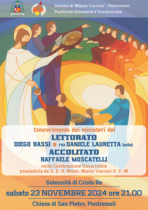 A Pontremoli il conferimento dei ministeri del lettorato e dell’accolitato A Pontremoli il conferimento dei ministeri del lettorato e dell’accolitato