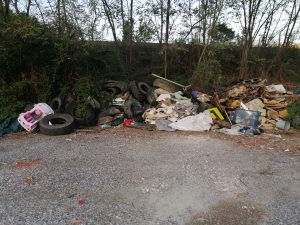 La discarica abusiva Santa Giustina di sopra