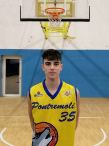 Francesco Spagnoli, giovane giocatore del Basket Pontremoli