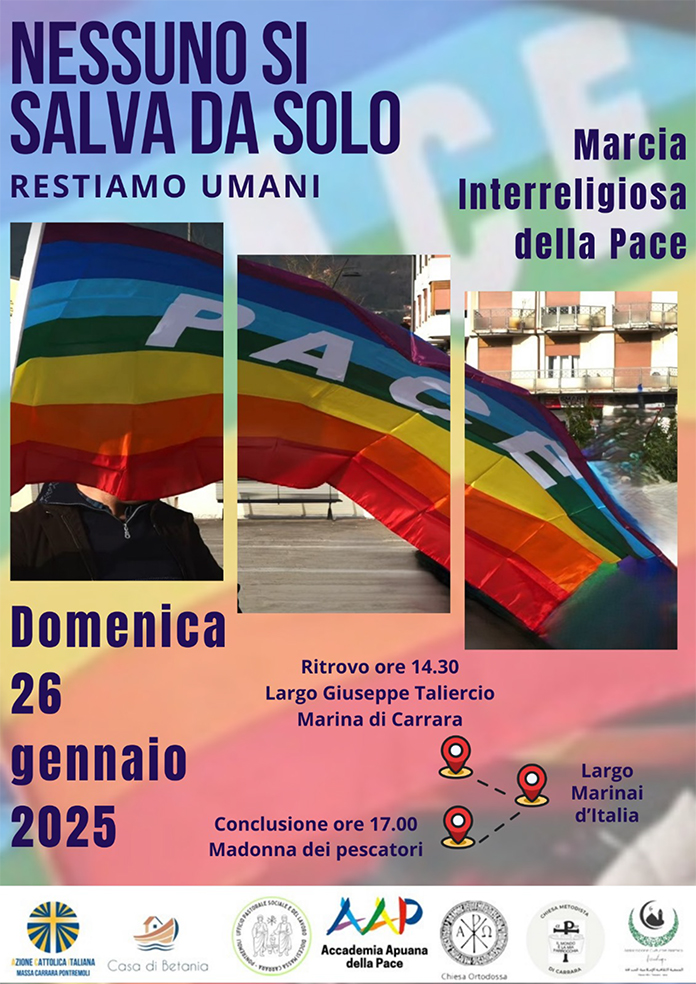 Domenica 26 gennaio a Marina di Carrara la Marcia Interreligiosa della Pace Domenica 26 gennaio a Marina di Carrara la Marcia Interreligiosa della Pace