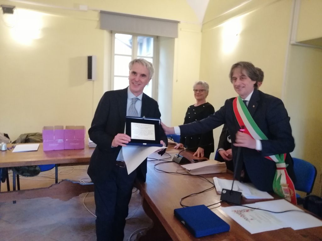 La consegna della Civica Benemerenza a Pierpaolo Triani