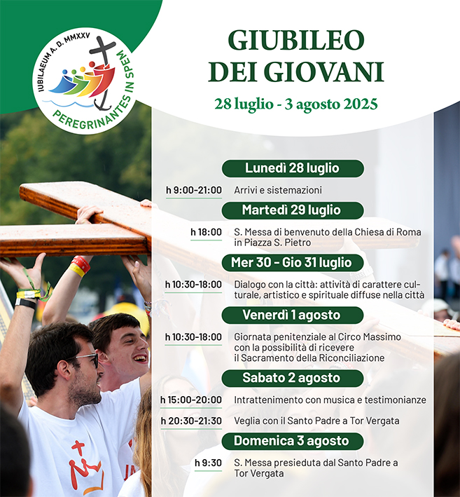 Iscrizioni aperte fino al 21 marzo per il Giubileo dei Giovani Iscrizioni aperte fino al 21 marzo per il Giubileo dei Giovani