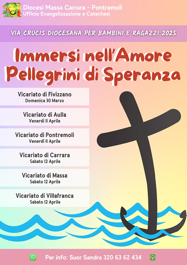Via crucis vicariali dei ragazzi: “Immersi nell’Amore. Pellegrini di Speranza” Via crucis vicariali dei ragazzi: “Immersi nell’Amore. Pellegrini di Speranza”