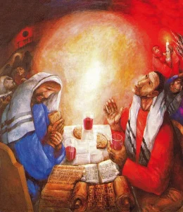Sieger Koder, Cena di Emmaus, Chiesa di Nostra Signora dei dolori a Rosenberg, Germania