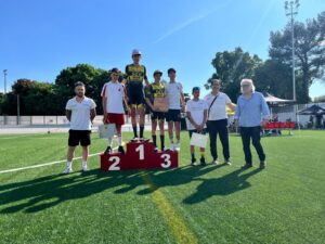 Il podio della cronometro Categoria Esordienti nella gara di Firenze con primo e terzo due rappresentanti della Società Ciclistica Villafranca