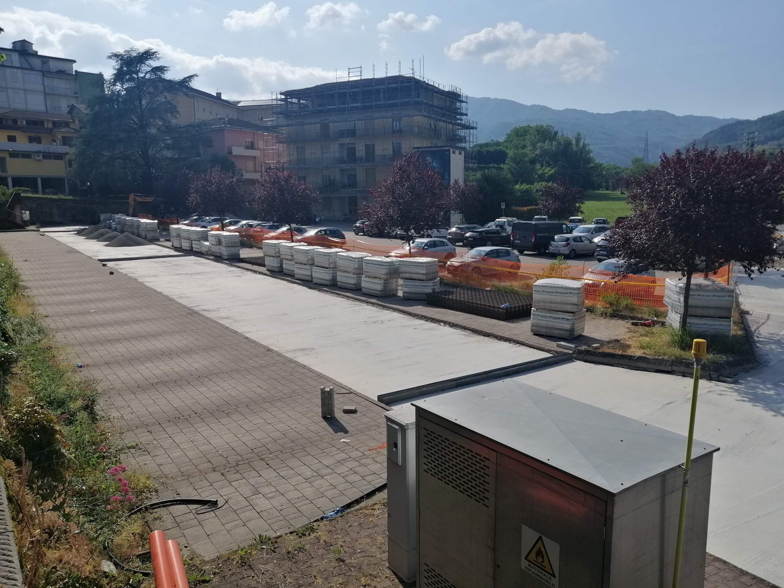 In corso i lavori al parcheggio dei Chiosi