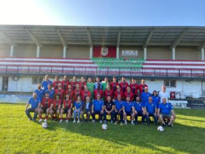 La rosa e lo staff dell'Asd Mulazzo