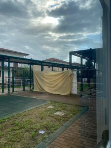 Asilo Nido di Pontremoli con i lavori in corso