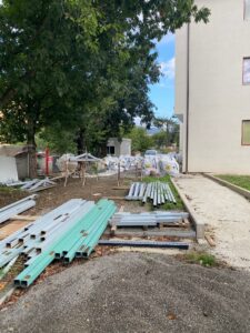 Asilo Nido di Pontremoli con i lavori in corso