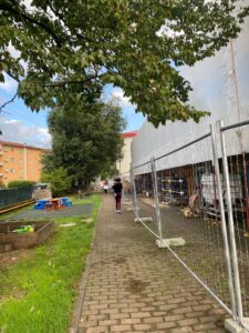 Asilo Nido di Pontremoli con i lavori in corso