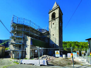 Il cantiere alla Chiesa di San Medardo a Rossano