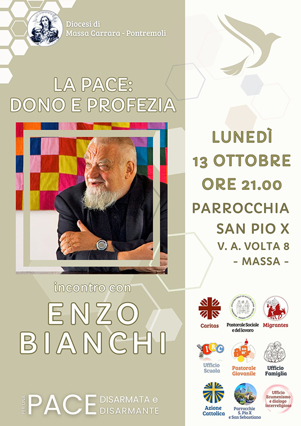 La pace, dono e profezia: a Massa incontro con Enzo Bianchi