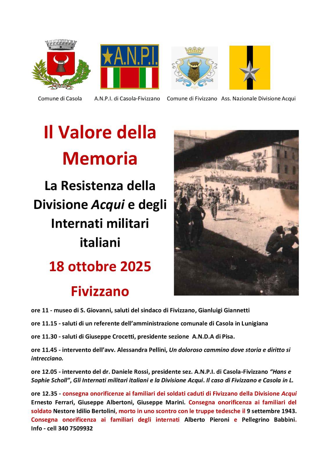 Fivizzano: incontro su gli internati italiani e la Divisione Acqui