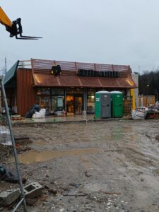 La struttura che ospiterà il McDonald's ad Aulla