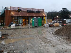La struttura che ospiterà il McDonald's ad Aulla