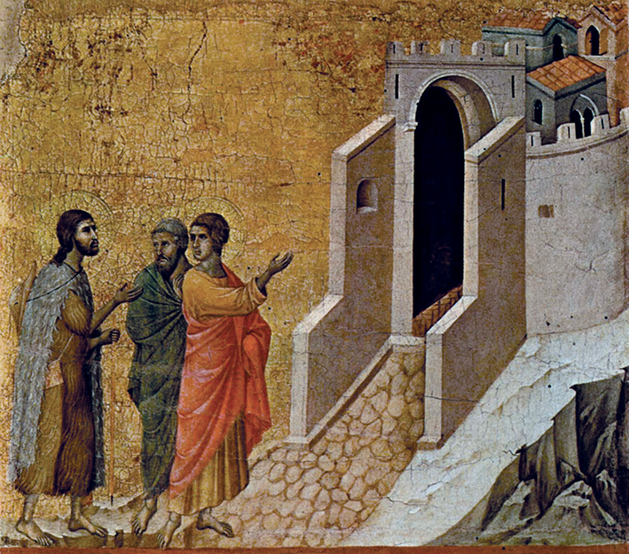 Mentre conversavano Gesù si avvicinò e camminava con loro