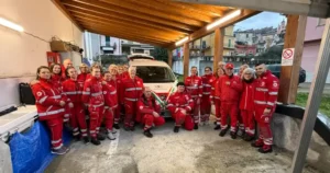Gruppo di volontari della CRI di Albiano